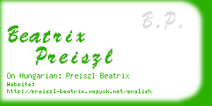beatrix preiszl business card